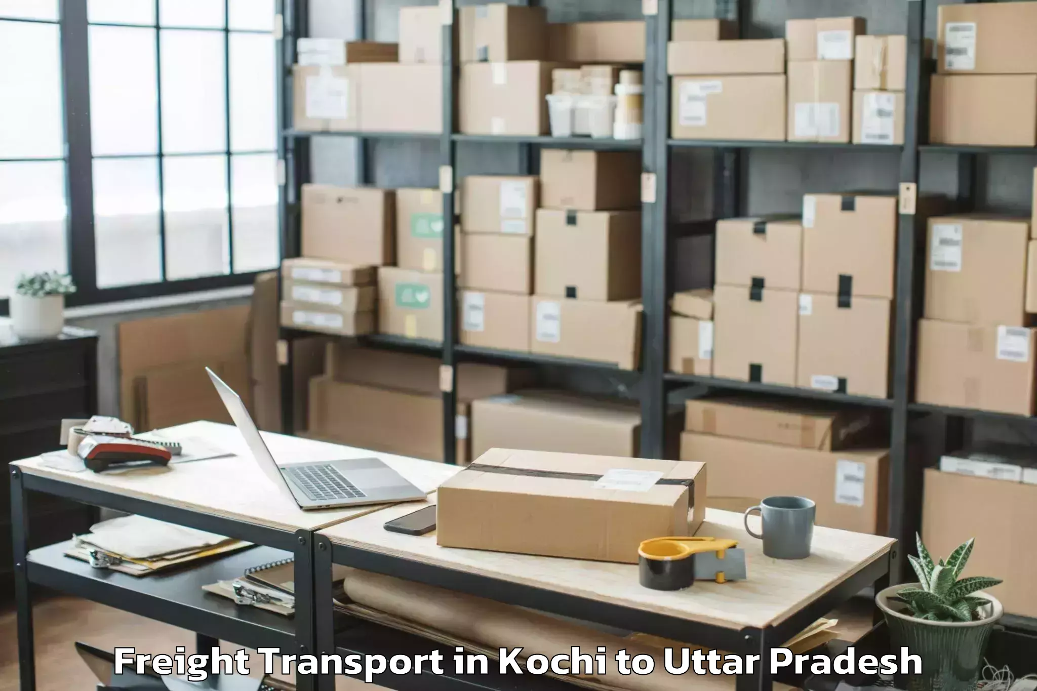 Professional Kochi to Jewar Freight Transport